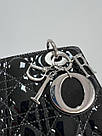 Жіноча сумка Крістіан Діор чорна Christian Dior Black Small Lady My ABCDior Bag, фото 9