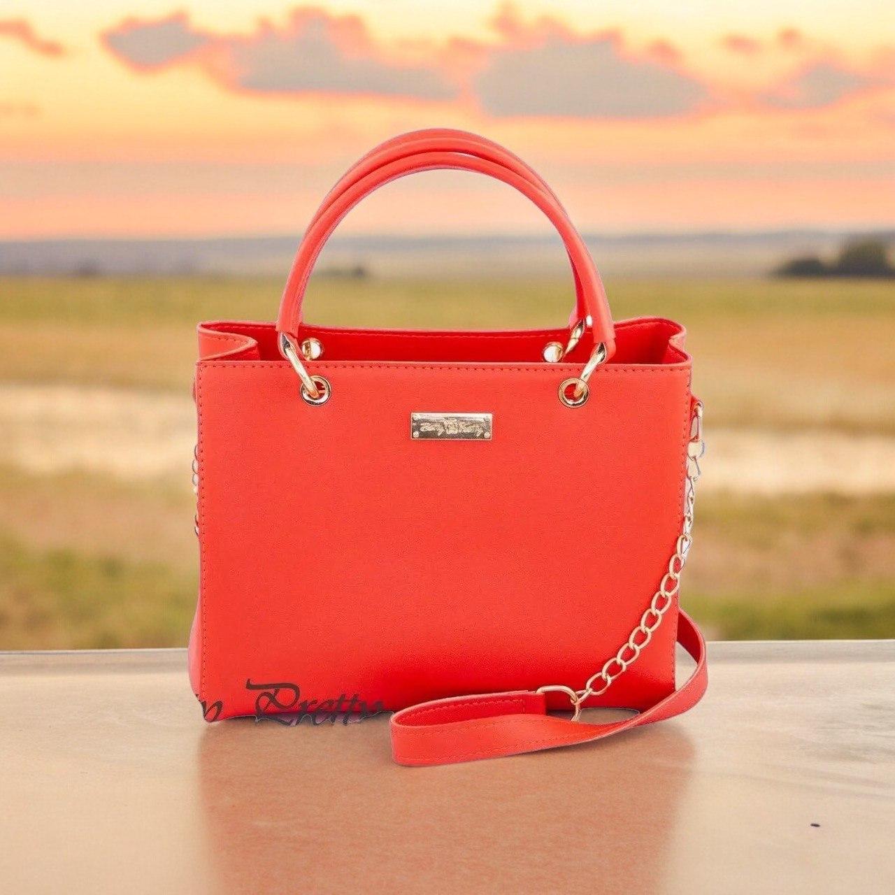 Сумка каркасна жіноча з екошкіри коралова Betty Pretty 797NZ1593, фото 1