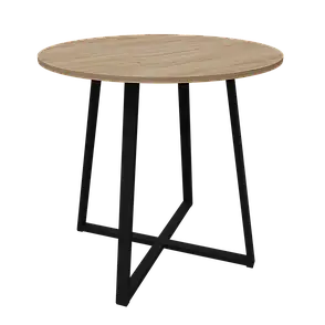 Стіл обідній нерозкладний ФІЕРА Neman, колір дуб крафт золотий/ніжки чорні, фото 2