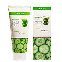 Пінка для вмивання зволожуюча FarmStay Cucumber Pure Cleansing Foam, 180 мл