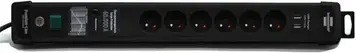 Електроустаткування Brennenstuhl Listwa Przeciwprzepięciowa Premium Line 2Xusb 6 Gniazd 3M 60000A Czarna Brennensthul 1951164603
