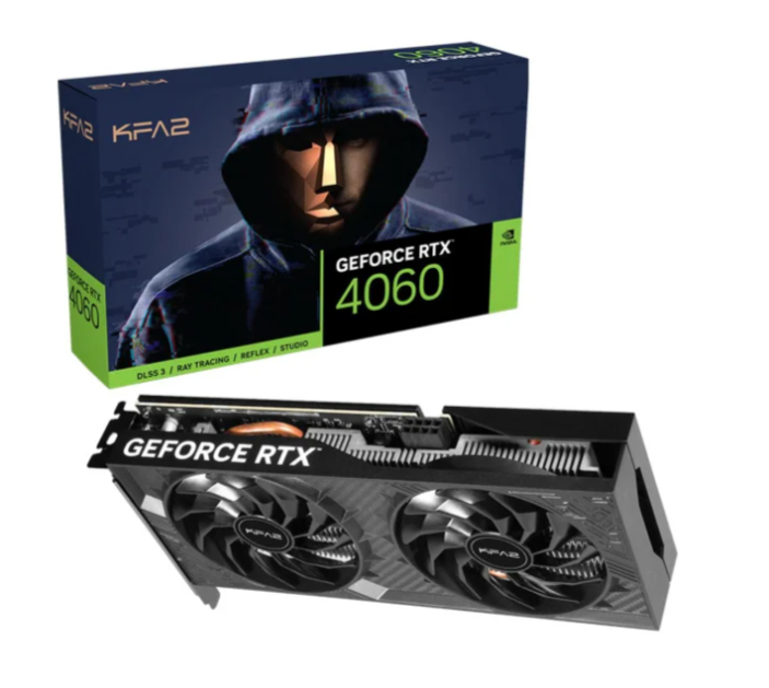 Відеокарта KFA2 GeForce RTX 4060 1 Click OC 2X V2 (46NSL8MD9NXK)