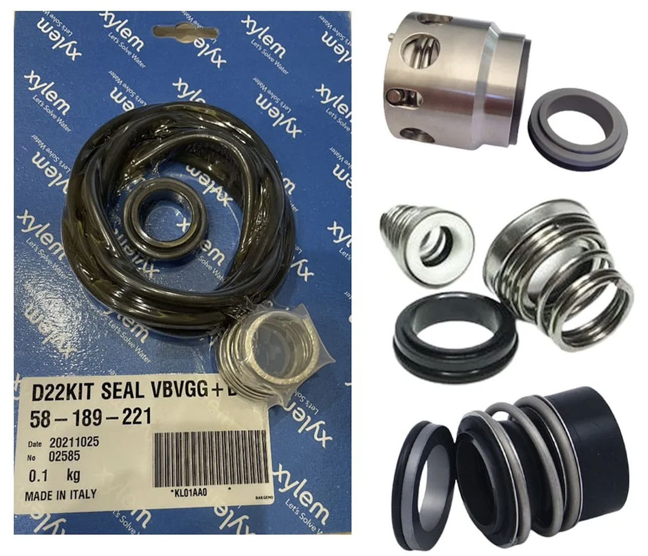 Ремкомплект на насос Lowara Ущільнення валу UN8E5K22 Q1BEGG, фото 1