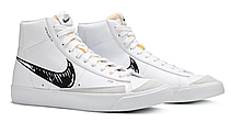 Чоловічі кросівки Nike Blazer Mid 77 White Sketch Black CW7580-101, фото 5