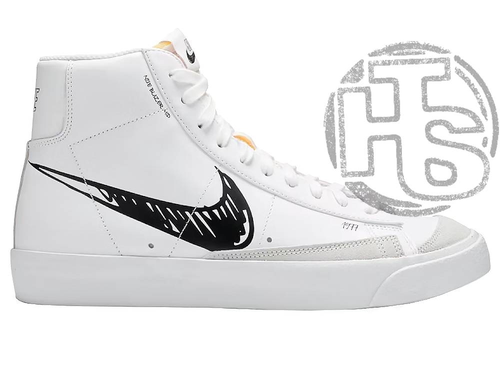 Чоловічі кросівки Nike Blazer Mid 77 White Sketch Black CW7580-101