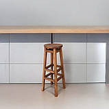 Високий Барний Стілець ПАБ Табурет Комфорт з Дерева Вільха 85 см Для Барної стійки, Кав'ярні або на Балкон, фото 3