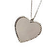 Срібне кольє "Серце" під гравіювання КМС, фото 2