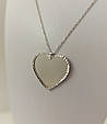 Срібне кольє "Серце" під гравіювання КМС, фото 4