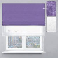 Римська штора Рогожка Дiмаут бузкова та Тюль