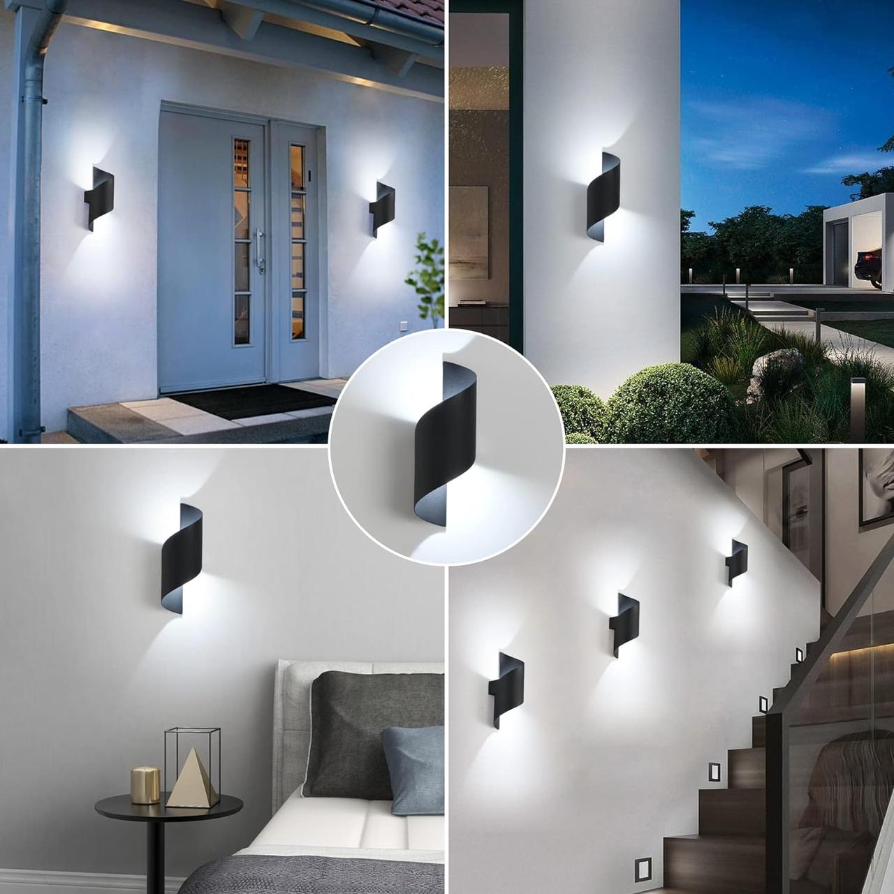 Світлодіодний настінний світильник Внутрішній/Відкритий 10 Вт Зовнішній настінний світильник IP65 Водонепроникний зовнішній, фото 1