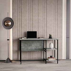 Стіл комп'ютерний в стилі лофт, офісний стіл, письмовий стіл лофт N-08 Бетон