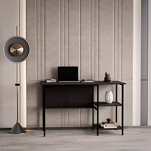 Стіл комп'ютерний в стилі лофт, офісний стіл, письмовий стіл лофт N-08 Венге Темний