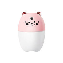 Зволожувач повітря для дитячої з підсвічуванням 220 мл очищувач повітря з ароматизацією водяний паровий Lugi Рожевий