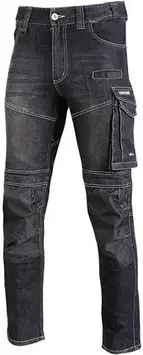 Робочий одяг LAHTI PRO Spodnie Jeansowe CZARNE Wzomocniowe 3XL L4051706