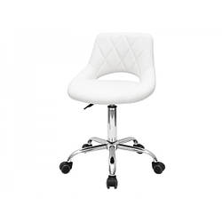 Стілець для майстра косметолога зі спинкою на колесах мод. 155 кожзам