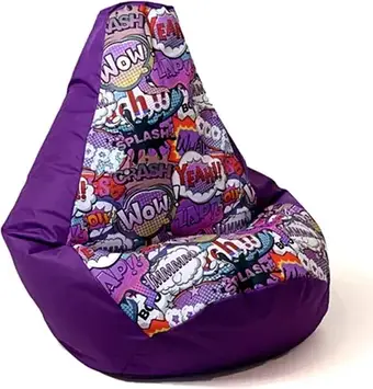 Пуф Go Gift Pufa Worek Sako Druk Fiolet-Wow L 105x80