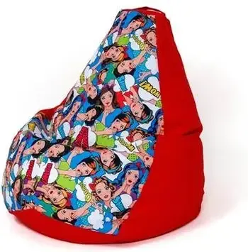 Пуф Go Gift Pufa Worek Sako Druk Czerwony-Kobieta L 105x80