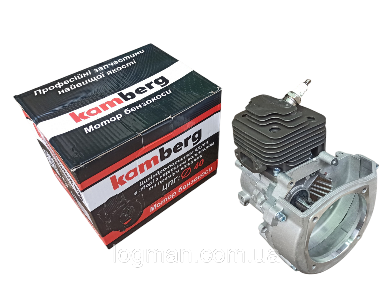 Поршнева група з картером і колінвалом для мотокоси на бензокосу в зборі Kamberg1E40F (40 мм) 43 куб.см., фото 1