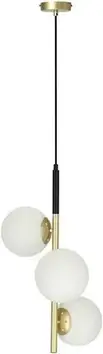Світильник у ванну Lampa Candellux Lighting Czarny Mat/Złota 3 Duo 33-01276