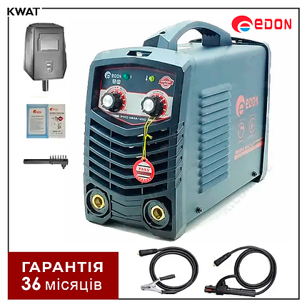 Зварювальний інвертор Edon KW PRO MMA-250 Зварювальний струм 20 - 250 А Діаметр електрода 1.6 - 5 мм, фото 1