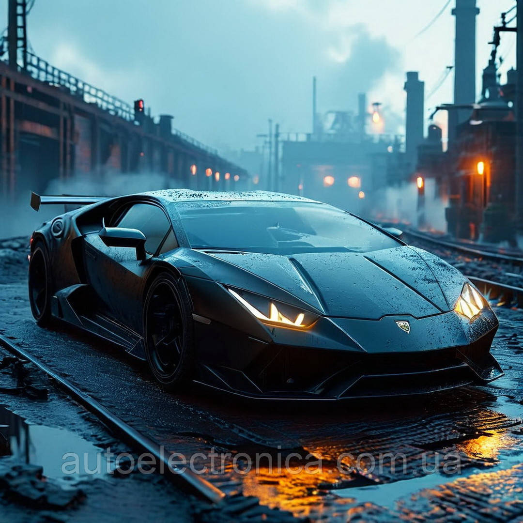 Картина на полотні "Black Lamborghini" | CLA.1.1