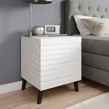 Шафа High Glossy Furniture Komplet Szafek Nocnych Ikon 44cm 1 Szuflada Biały Mat