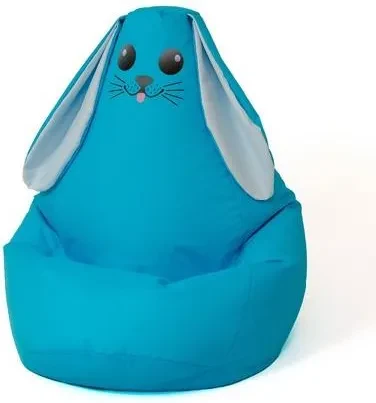 Дитяче крісло Pufa Worek Sako Królik Niebieski Xxl 140X100, фото 1