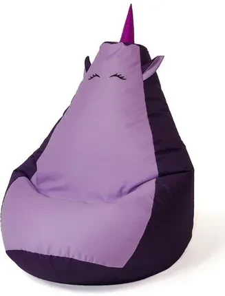 Дитяче крісло Go Gift Pufa Worek Sako Jednorożec Fiolet- Jasny Fiolet Xxl 140X100, фото 1