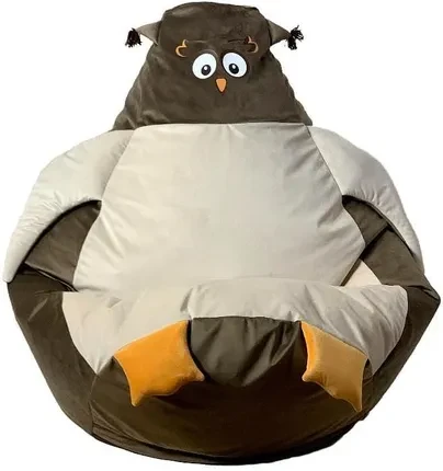 Дитяче крісло Pufa Worek Sako Sowa Brąz-Beż Xl 130X90, фото 1