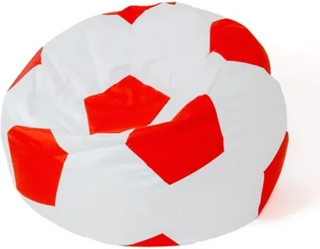 Дитяче крісло Pufa Worek Sako Piłka Biały-Czerwony Xxl 140, фото 1