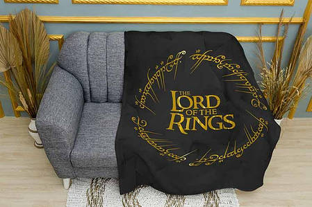 Плед «Володар перснів. Золотий логотип. The Lord of the rings. Gold Logo», фото 1