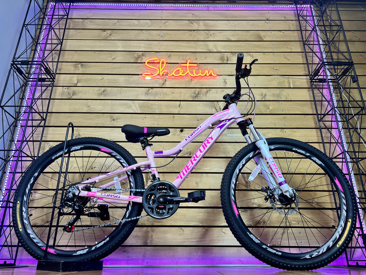 Велосипед жіночій гірський спортивний 26" Corso MERCURY MR-26810 рожевий на зріст 130-145 см