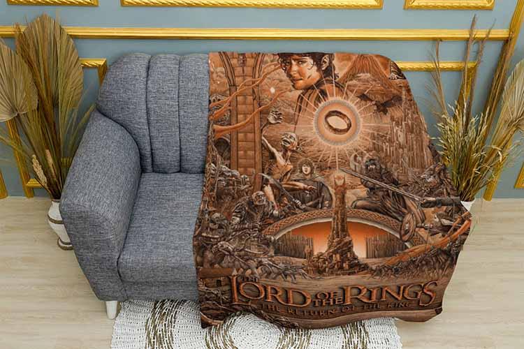 Плед «Володар перснів. Малюнок. Персонажі. The Lord of the rings. Art. Characters»