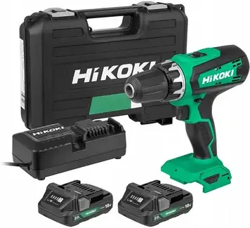 Шуруповерт HiKOKI Akumulatorowa wiertarko-wkrętarka (dawniej Hitachi) DS18DF WCZ - 2 akumulatory 18V/2.0Ah + walizka