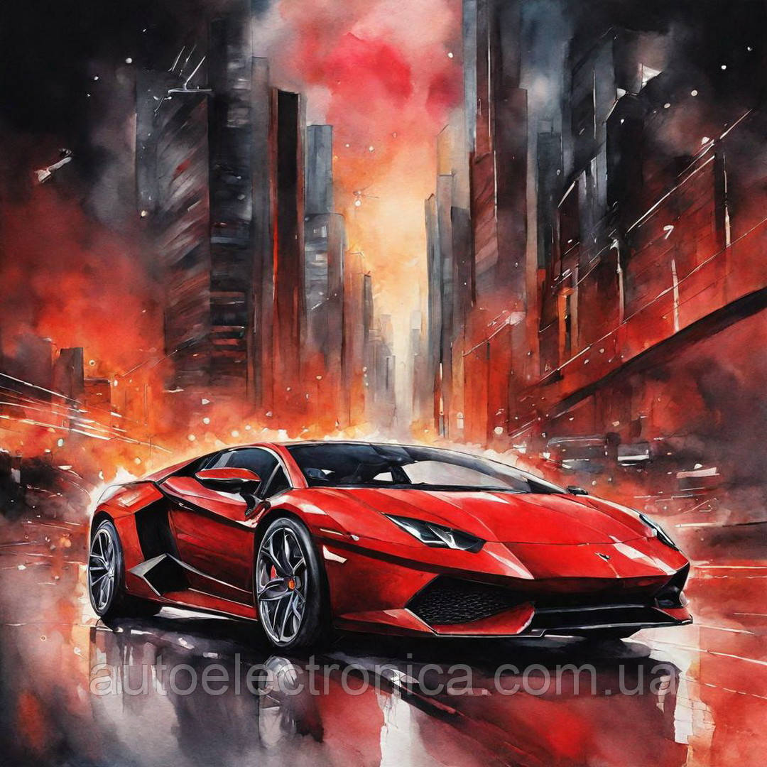 Картина на полотні "Red Lamborghini" | CLA.1.2