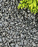 Галька сіра графітова базальтова для ландшафтного дизайну та декору клумб (ціна за 1 кг від 1 тони), фото 8