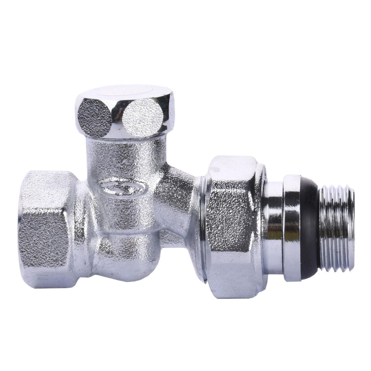 Кран радіаторний прямий SOLOMON 1/2" з гумовим ущільнювачем 161405 під ключ, фото 1