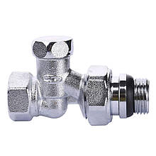 Кран радіаторний прямий SOLOMON 1/2" з гумовим ущільнювачем 161405 під ключ