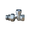 Кран радіаторний прямий SOLOMON 1/2" з гумовим ущільнювачем 161405 під ключ, фото 2