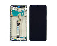 Дисплей для Xiaomi Redmi Note 9S/Note 9 Pro/Note 9 Pro Max з чорним тачскрином та зеленою корпусною рамкою