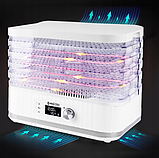 Дегідратор побутовий для сушіння овочів, сушіння для фруктів та ягід 450 Вт Maltec Сушарка для грибів, фото 4