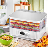 Дегідратор побутовий для сушіння овочів, сушіння для фруктів та ягід 450 Вт Maltec Сушарка для грибів, фото 7