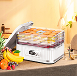 Дегідратор побутовий для сушіння овочів, сушіння для фруктів та ягід 450 Вт Maltec Сушарка для грибів, фото 8