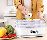 Дегідратор побутовий для сушіння овочів, сушіння для фруктів та ягід 450 Вт Maltec Сушарка для грибів, фото 9