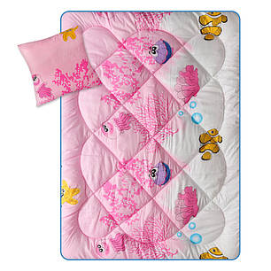 Комплект дитяча ковдра 105x135 + подушка 50x50 №2129, фото 2