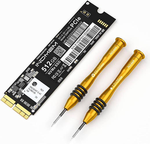 INDMEM NVMe PCIe SSD 512 ГБ с заменой жесткого диска с отверткой для ...