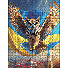 Класичний дерев'яний пазл Сова L