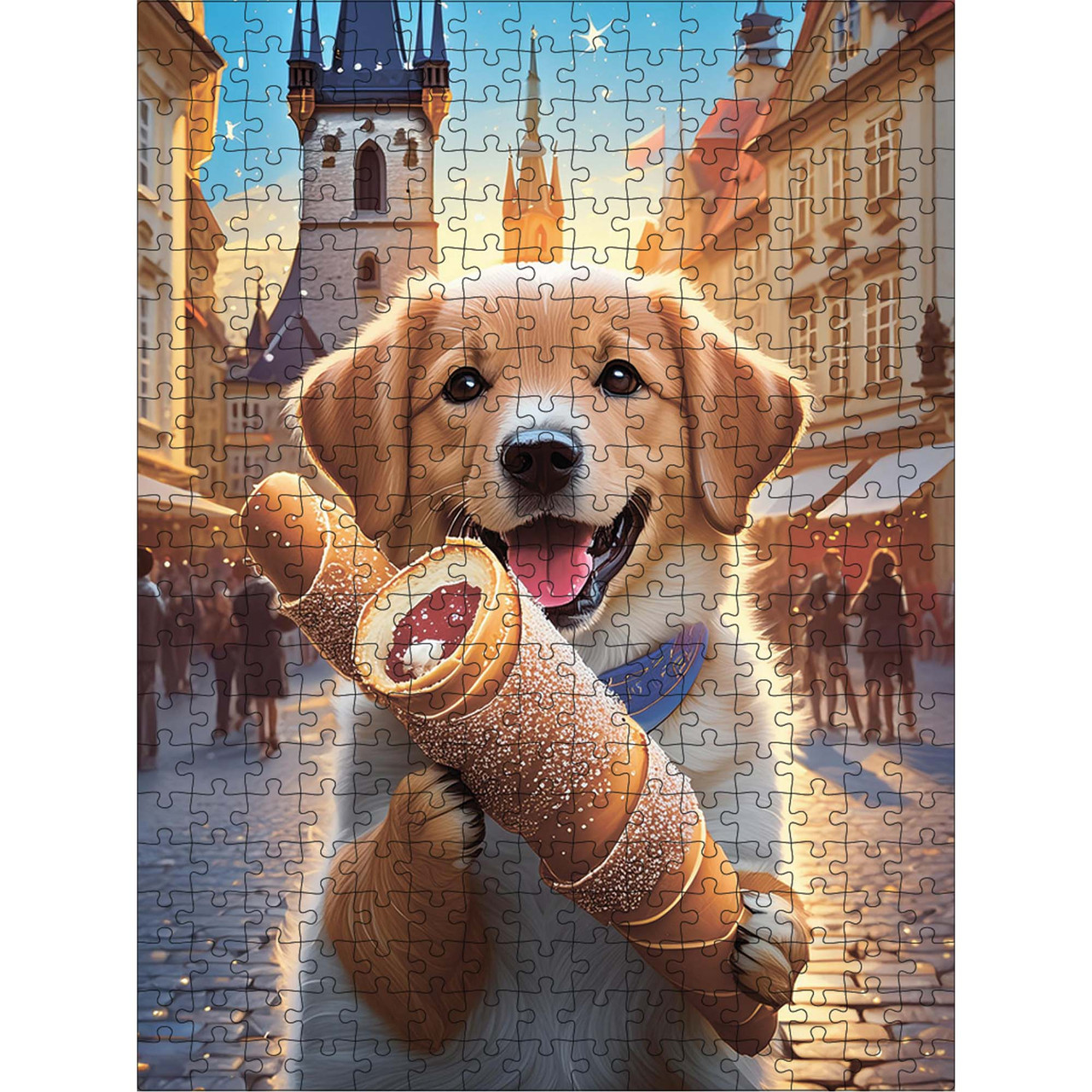 Класичний дерев'яний пазл Пес у Празі L, фото 1