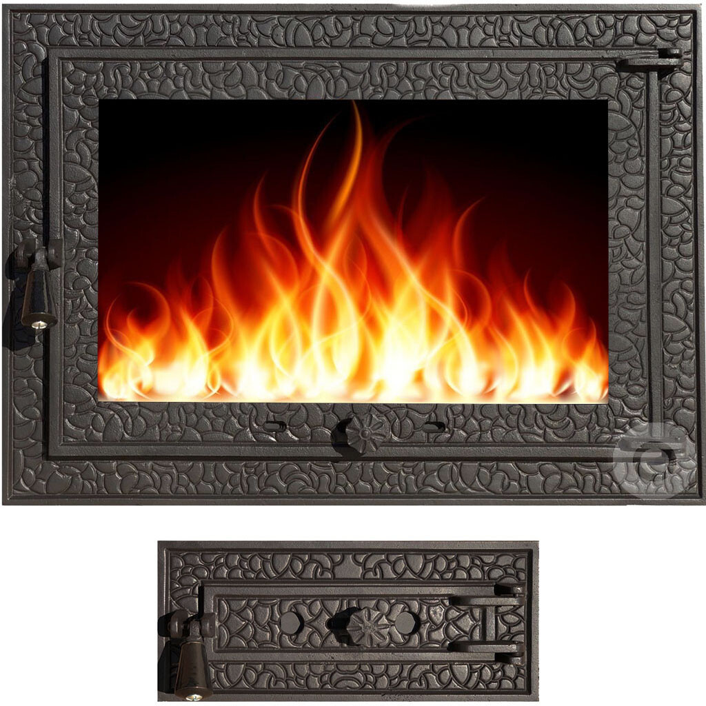 Дверцята для печі роздільні Iron Fire Magnus 700х500 з піддуванням 375х175