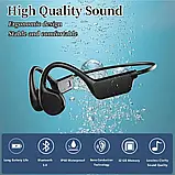 Бездротові вологозахищені навушники Bone Conduction Headphones X7 Black, фото 5
